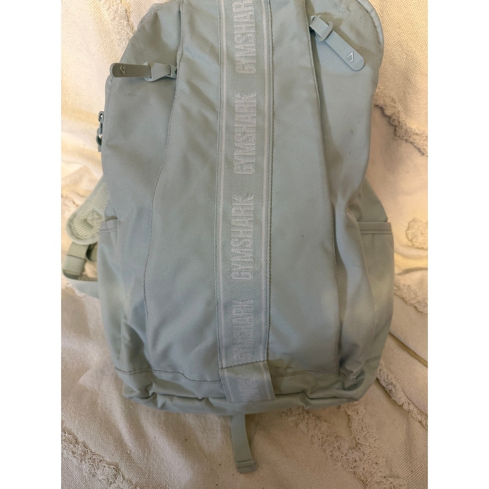 Gymshark Sharkhead Backpack Light Green Mint Sage Laptop Sleeve Gym Bag - Picture 5 of 8